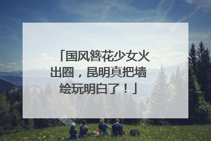 国风簪花少女火出圈，昆明真把墙绘玩明白了！