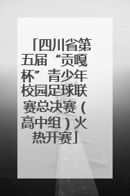 四川省第五届“贡嘎杯”青少年校园足球联赛总决赛（高中组）火热开赛