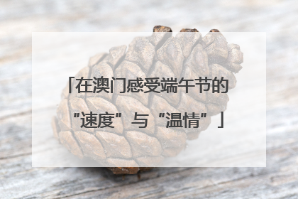 在澳门感受端午节的“速度”与“温情”