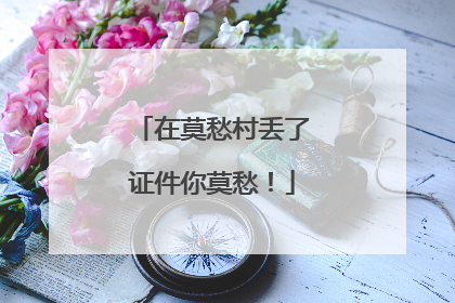 在莫愁村丢了证件你莫愁！