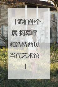 孟柏伸个展 揭幕呼和浩特西贝当代艺术馆