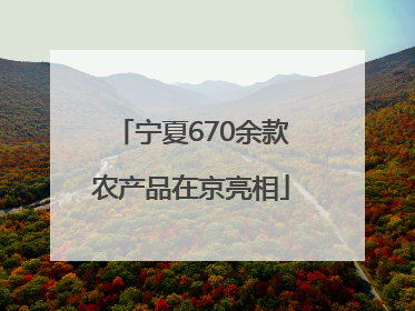 宁夏670余款农产品在京亮相