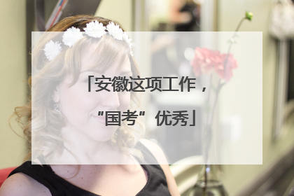 安徽这项工作，“国考”优秀