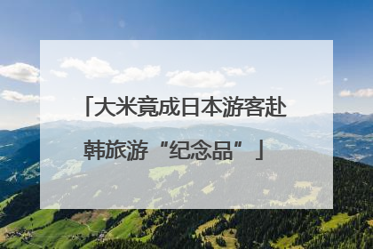 大米竟成日本游客赴韩旅游“纪念品”