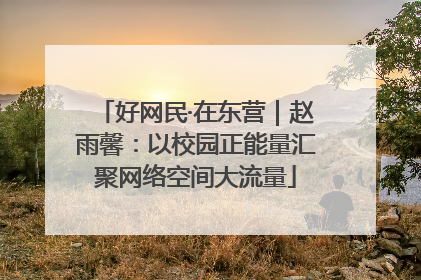 好网民·在东营｜赵雨馨：以校园正能量汇聚网络空间大流量