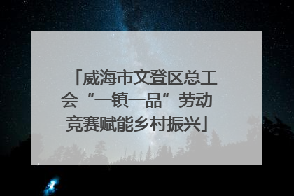 威海市文登区总工会“一镇一品”劳动竞赛赋能乡村振兴