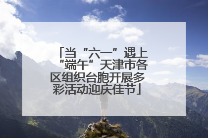 当“六一”遇上“端午”天津市各区组织台胞开展多彩活动迎庆佳节