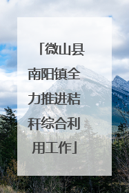 微山县南阳镇全力推进秸秆综合利用工作