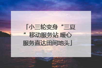 小三轮变身“三夏”移动服务站 暖心服务直达田间地头