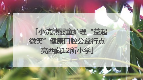 小浣熊婴童护理“益起微笑”健康口腔公益行点亮西藏12所小学