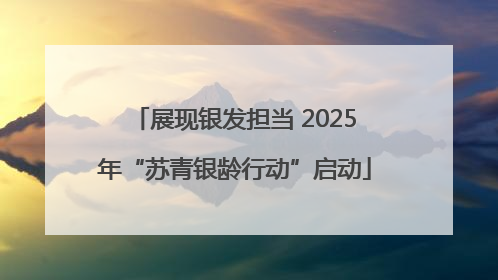 展现银发担当 2025年“苏青银龄行动”启动