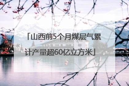 山西前5个月煤层气累计产量超60亿立方米