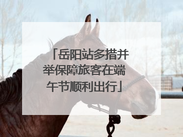 岳阳站多措并举保障旅客在端午节顺利出行