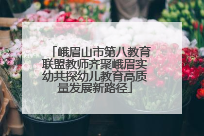 峨眉山市第八教育联盟教师齐聚峨眉实幼共探幼儿教育高质量发展新路径