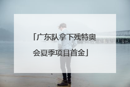 广东队拿下残特奥会夏季项目首金