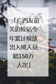 广西友谊关边检站今年累计验放出入境人员超150万人次