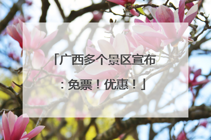 广西多个景区宣布：免票！优惠！