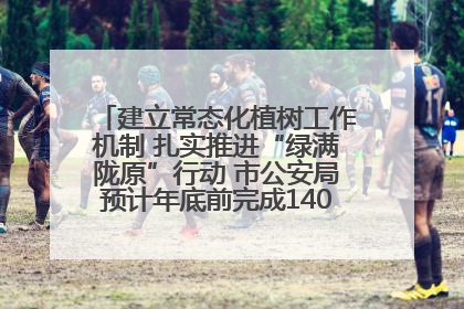 建立常态化植树工作机制 扎实推进“绿满陇原”行动 市公安局预计年底前完成1402亩绿化任务