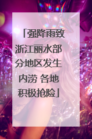 强降雨致浙江丽水部分地区发生内涝 各地积极抢险