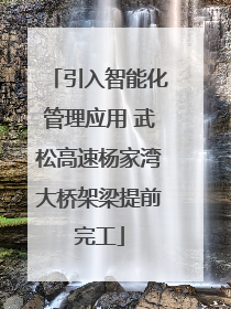 引入智能化管理应用 武松高速杨家湾大桥架梁提前完工