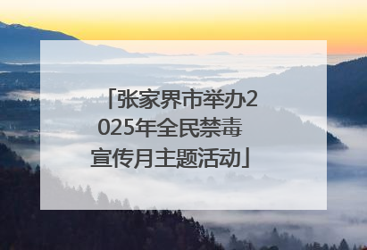 张家界市举办2025年全民禁毒宣传月主题活动