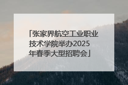 张家界航空工业职业技术学院举办2025年春季大型招聘会