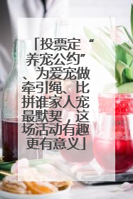 投票定“养宠公约”、为爱宠做牵引绳、比拼谁家人宠最默契，这场活动有趣更有意义