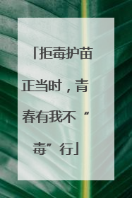 拒毒护苗正当时，青春有我不“毒”行
