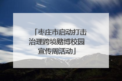枣庄市启动打击治理跨境赌博校园宣传周活动