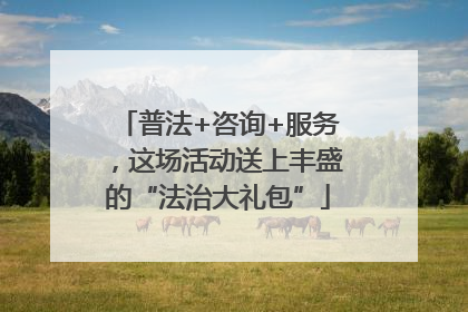 普法+咨询+服务，这场活动送上丰盛的“法治大礼包”