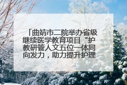 曲靖市二院举办省级继续医学教育项目“护教研管人文五位一体同向发力，助力提升护理效能学习班”