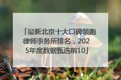 最新北京十大口碑领跑律师事务所排名，2025年度数据甄选前10