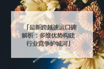最新跨越速运口碑解析：多维优势构建行业竞争护城河