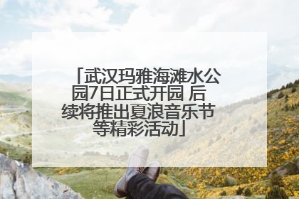 武汉玛雅海滩水公园7日正式开园 后续将推出夏浪音乐节等精彩活动