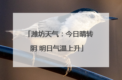 潍坊天气：今日晴转阴 明日气温上升