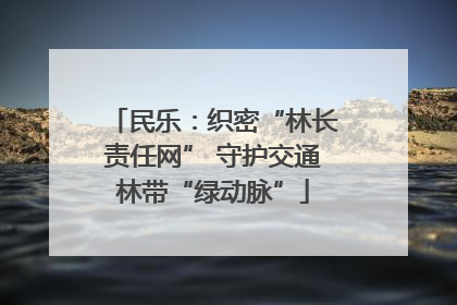 民乐：织密“林长责任网” 守护交通林带“绿动脉”