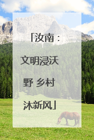 汝南：文明浸沃野 乡村沐新风