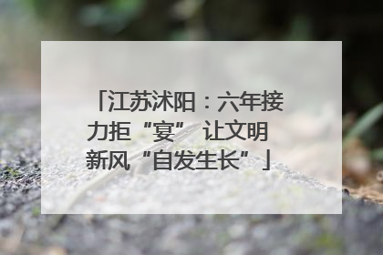 江苏沭阳：六年接力拒“宴” 让文明新风“自发生长”