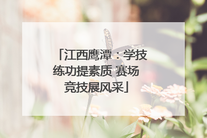 江西鹰潭：学技练功提素质 赛场竞技展风采