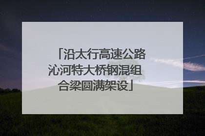 沿太行高速公路沁河特大桥钢混组合梁圆满架设