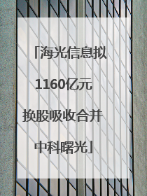 海光信息拟1160亿元换股吸收合并中科曙光