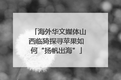 海外华文媒体山西临猗探寻苹果如何“扬帆出海”