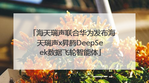 海天瑞声联合华为发布海天瑞声x昇腾DeepSeek数据飞轮智能体