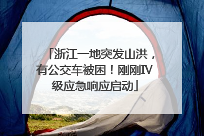 浙江一地突发山洪，有公交车被困！刚刚Ⅳ级应急响应启动