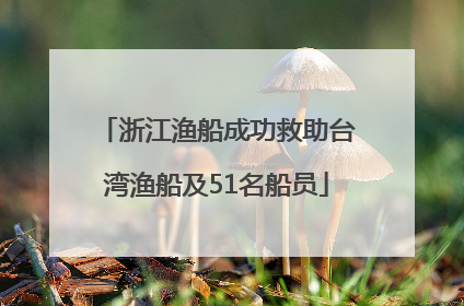 浙江渔船成功救助台湾渔船及51名船员