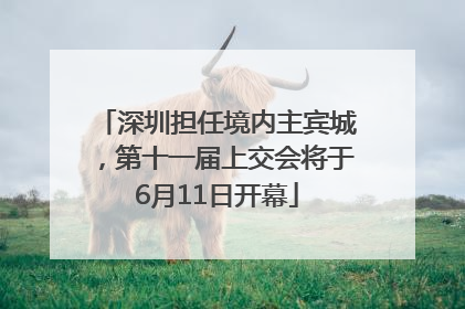 深圳担任境内主宾城，第十一届上交会将于6月11日开幕