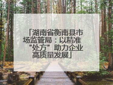 湖南省衡南县市场监管局：以精准“处方”助力企业高质量发展