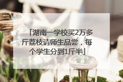 湖南一学校买2万多斤荔枝请师生品尝，每个学生分到1斤半