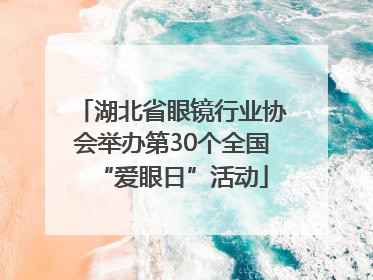 湖北省眼镜行业协会举办第30个全国“爱眼日”活动