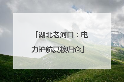 湖北老河口：电力护航夏粮归仓